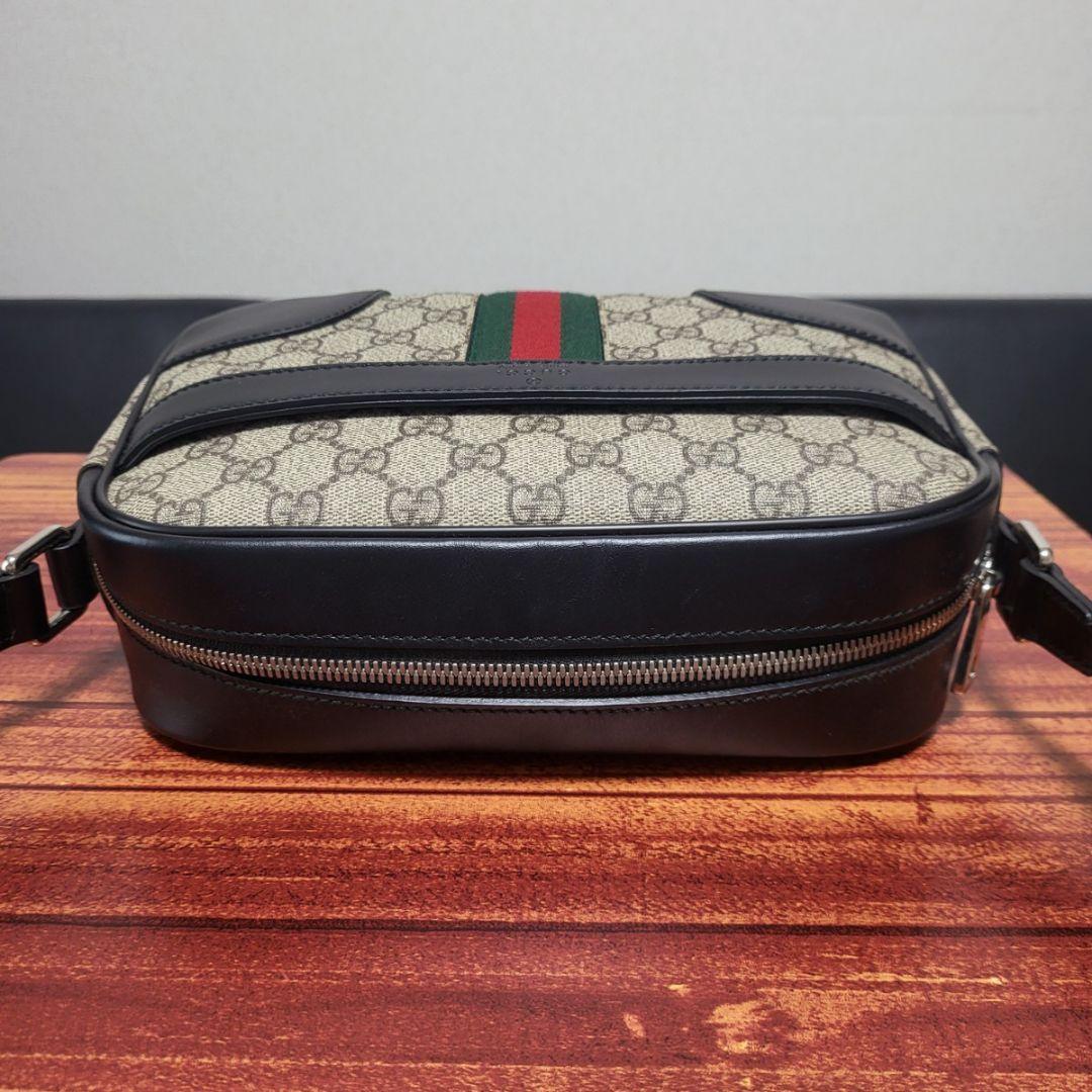 美品 GUCCI グッチ ショルダーバッグ GG柄 シェリーラインbc11yt