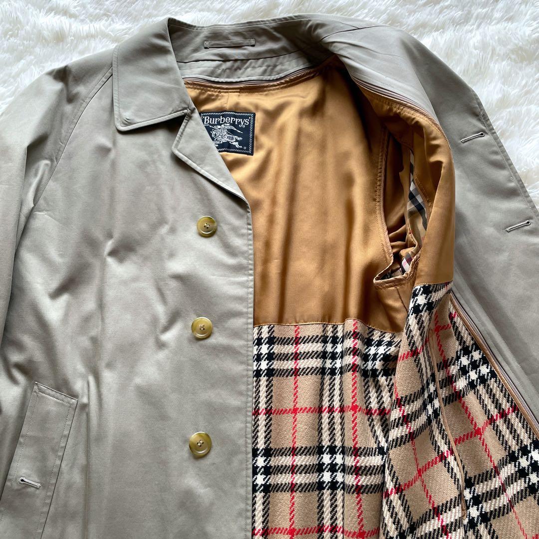 【美品】Burberry's メンズコート ウールライナー付　L C-TK83