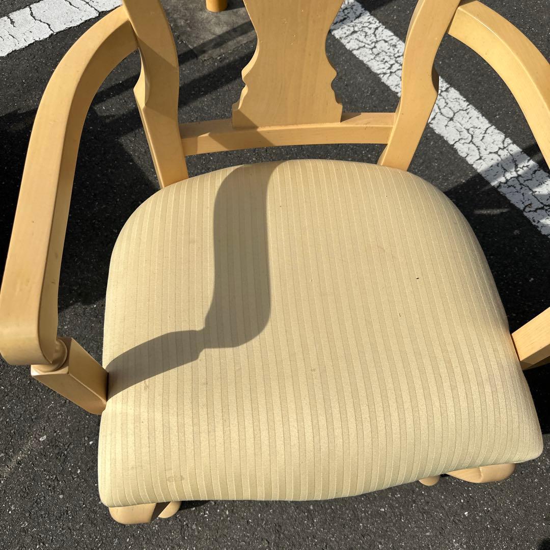 クリーム色 木製 クラシックチェア 2脚セット大塚家具リンホーリン　アメリカ製