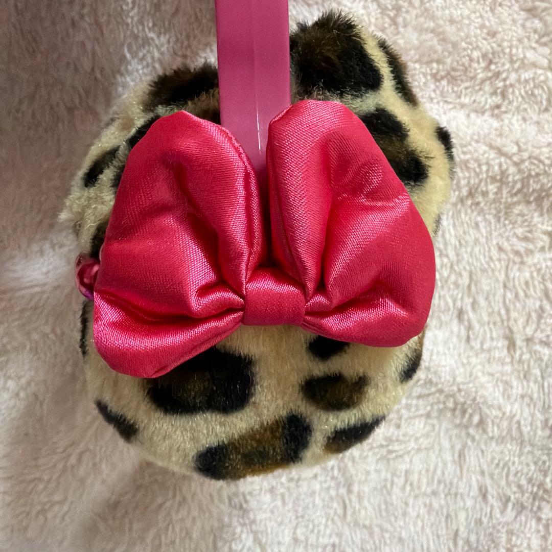 ミニー　イヤーマフ　ヒョウ柄