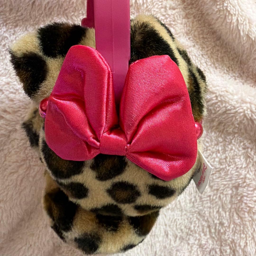 ミニー　イヤーマフ　ヒョウ柄