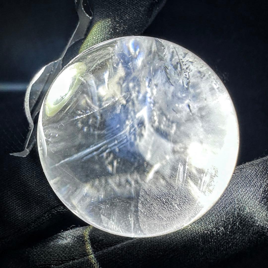 高透明度❗️レインボー☆ヒマラヤ ブルーエンジェルラダークォーツ丸玉A1303