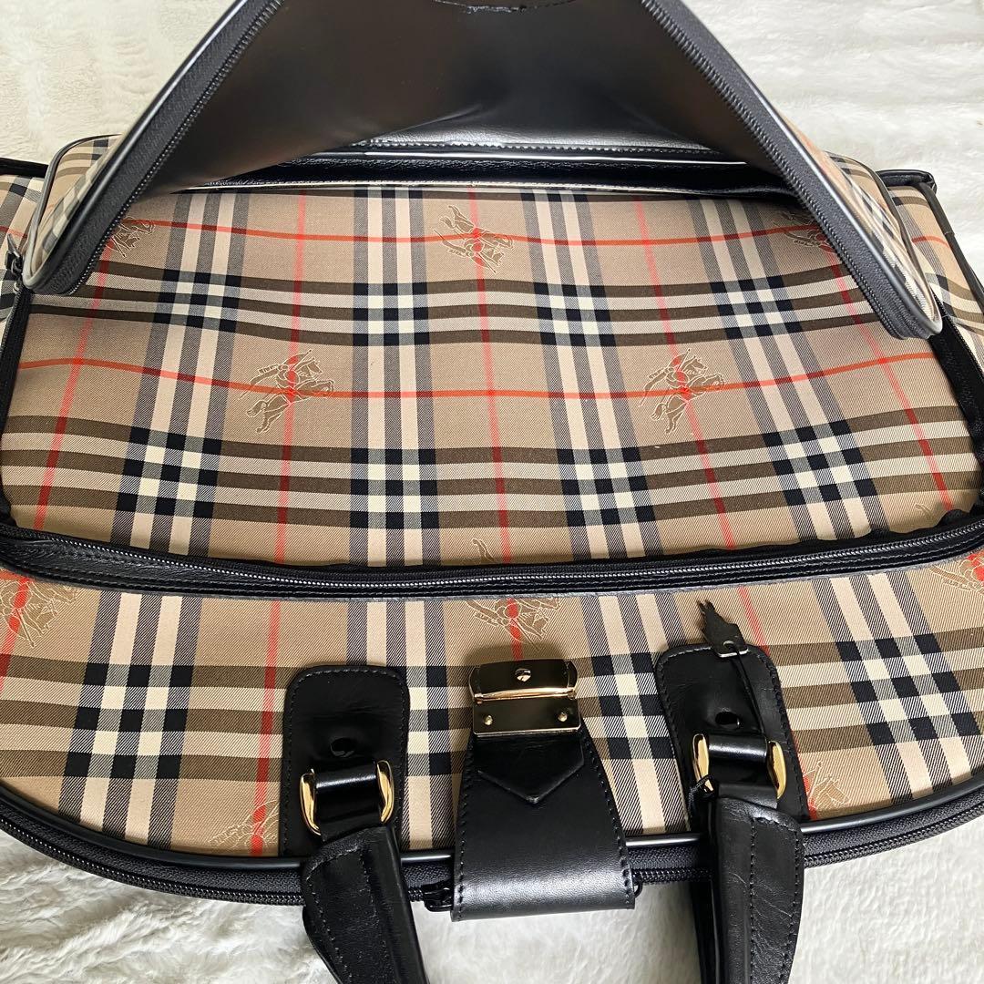 希少 超美品 バーバリーズ ノバチェック シャドーホース ガーメントバッグ