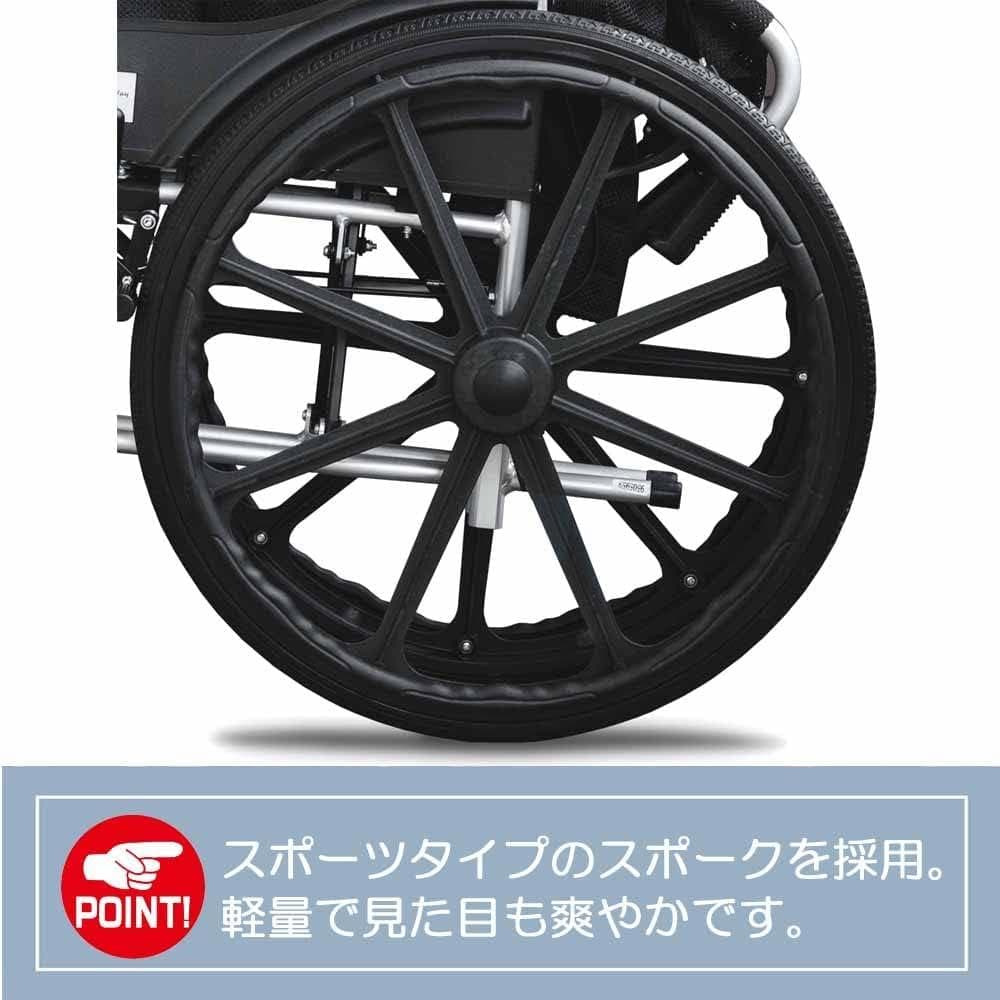 【新品・未開封】ナイスウェイ8 自走式折りたたみ 介助 車椅子 ルビーレッド ①