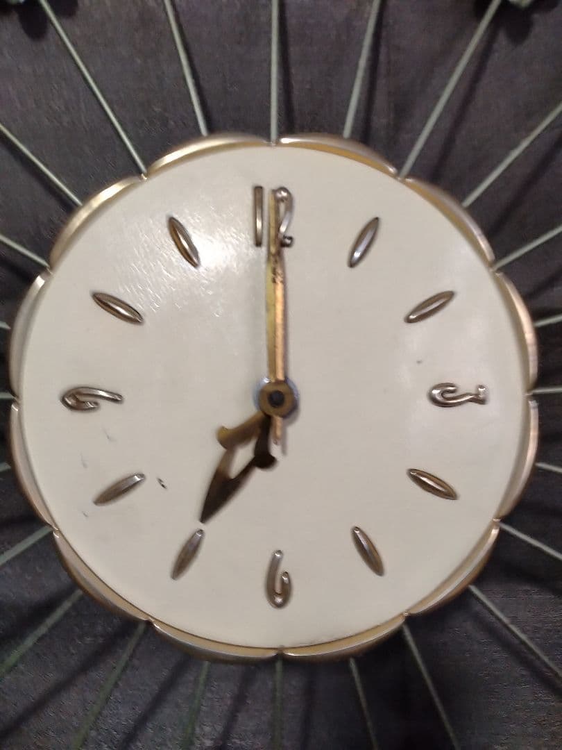 サンバーストクロック　ビンテージ　60s MCM