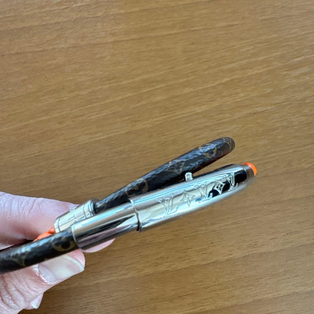 ルイヴィトン　2連ブレスレット　モノグラム×レザー　オレンジ
