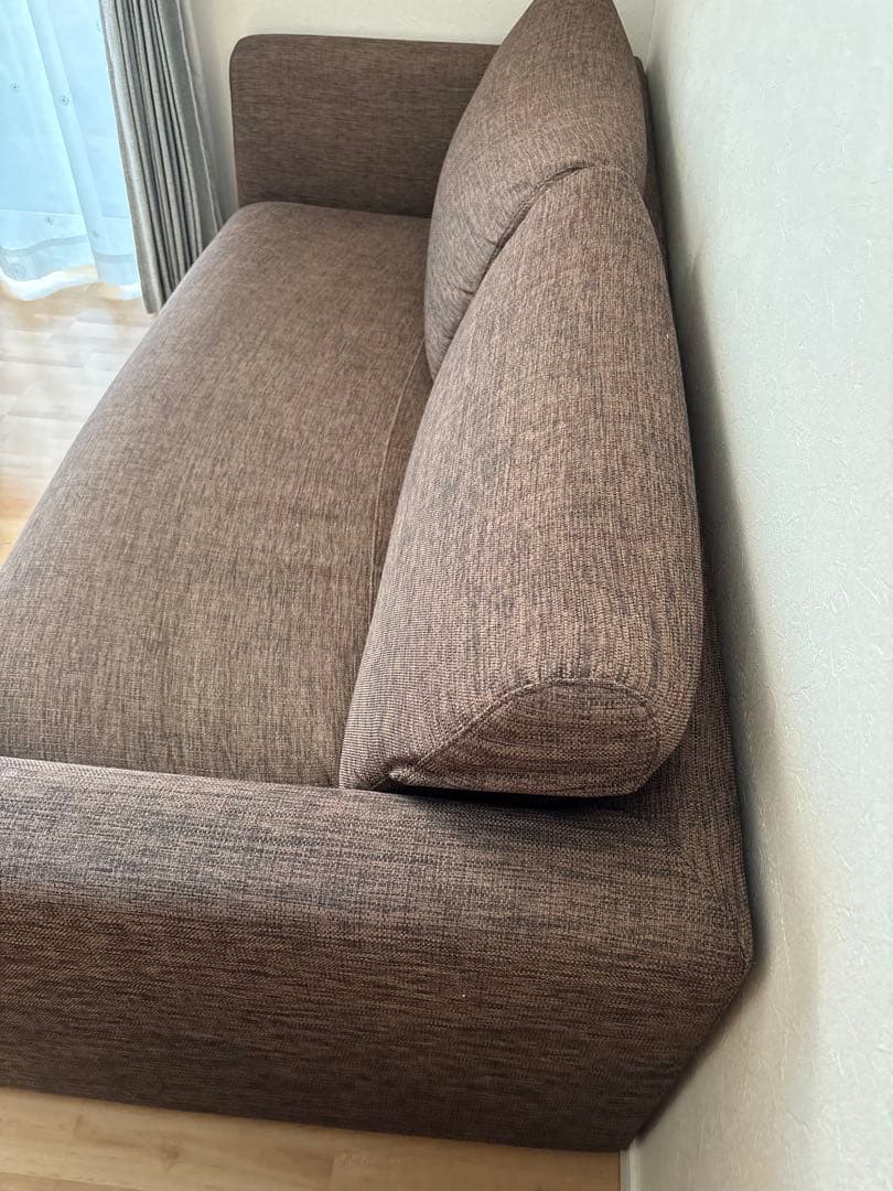 3人掛けソファ　ニトリ　ブラウン