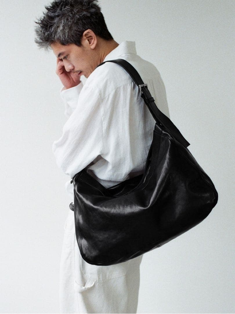 バッグ Llife POLISHED COW LEATHER NEWSPAPER BAG