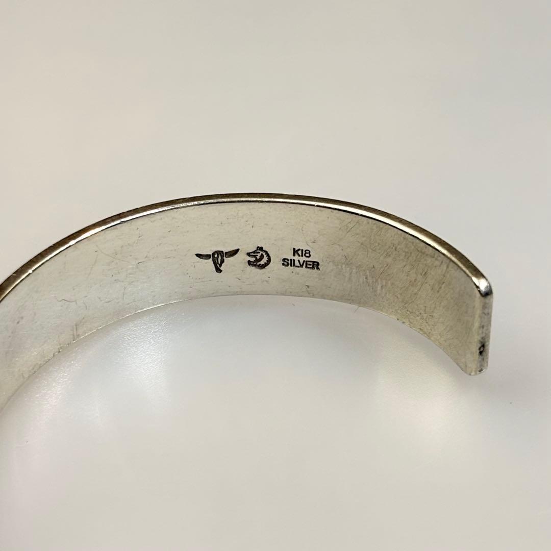 TADY&KING SV925 K18 バングルGPローズ 平打ち バングル
