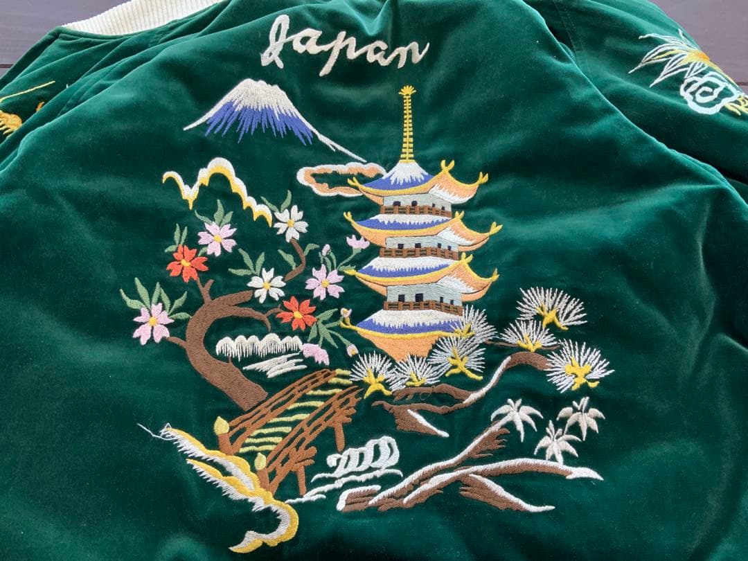 フラットヘッド　スカジャン　別珍　美品　Lサイズ