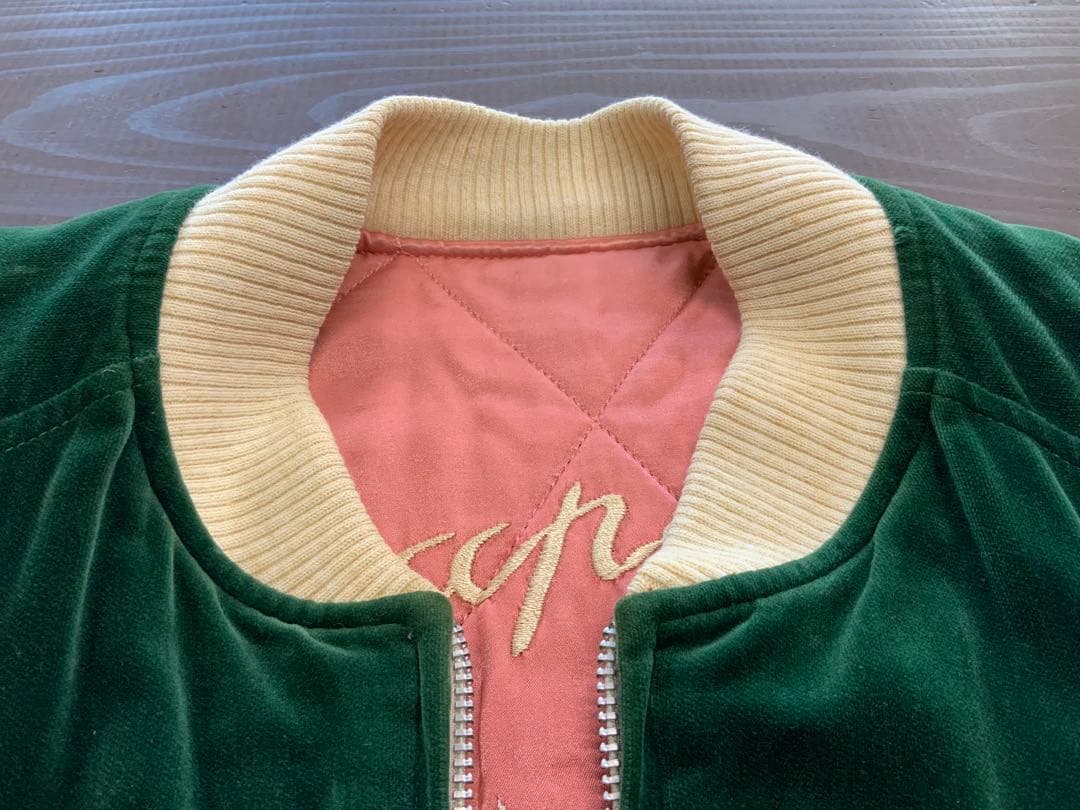 フラットヘッド　スカジャン　別珍　美品　Lサイズ