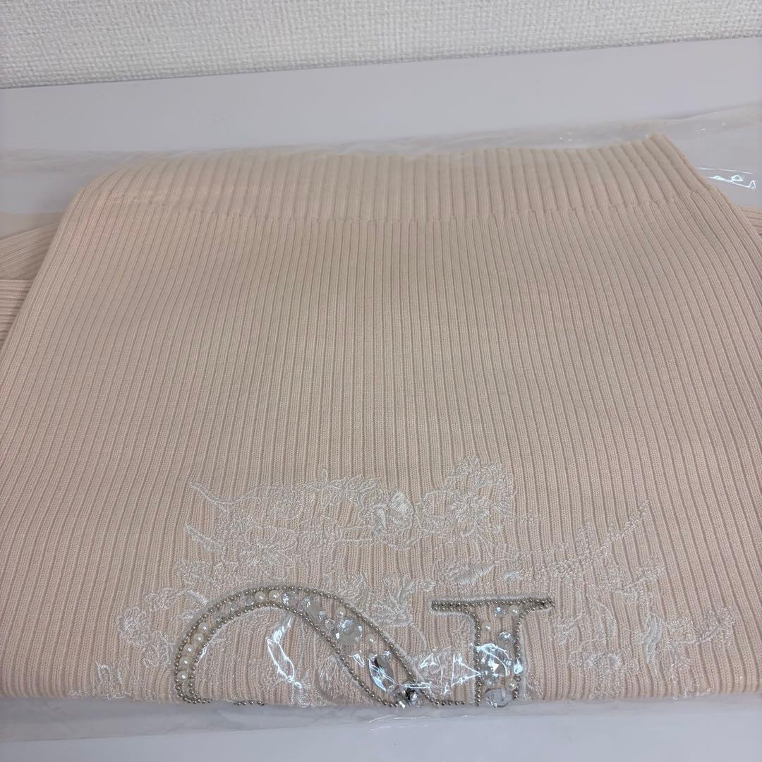 ♡ ダーリッチ Darich ♡ DRビジューフラワーリブニットトップス　ピンク