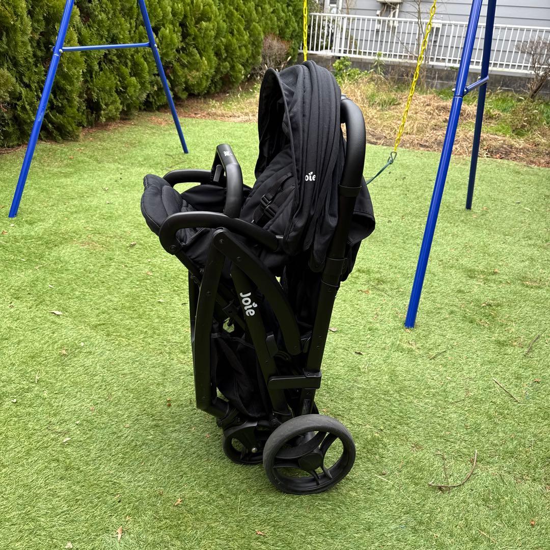 【美品】Joie ２人乗りベビーカー エヴァライトデュオ　　シェール　黒