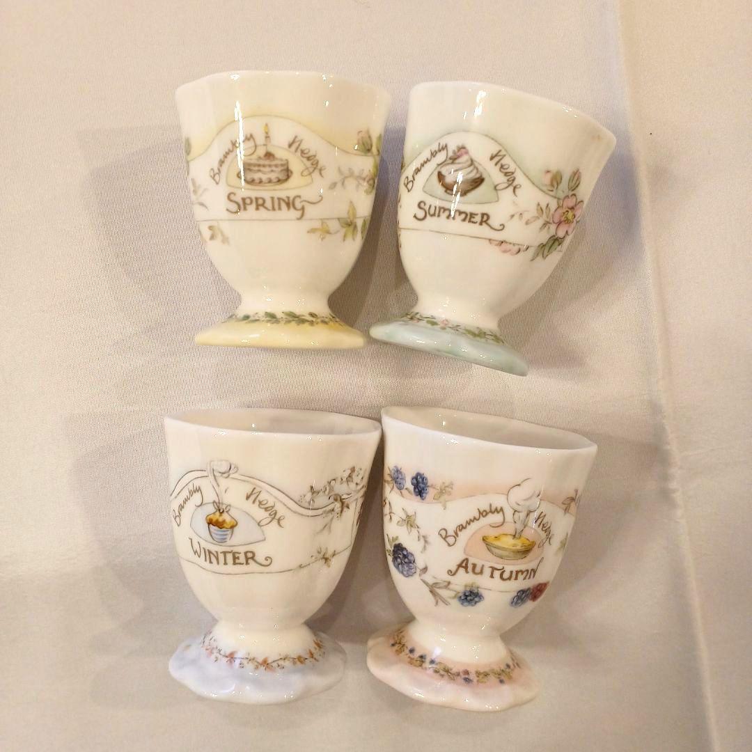 ロイヤルドルトン　ブランブリーヘッジ　四季　エッグスタンド　4点