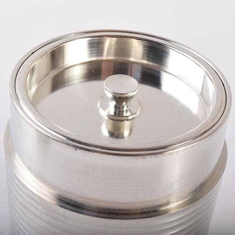 煎茶道具　錫半造　本錫　茶壷　茶心壷　約450ｇ　共箱　V　R8615
