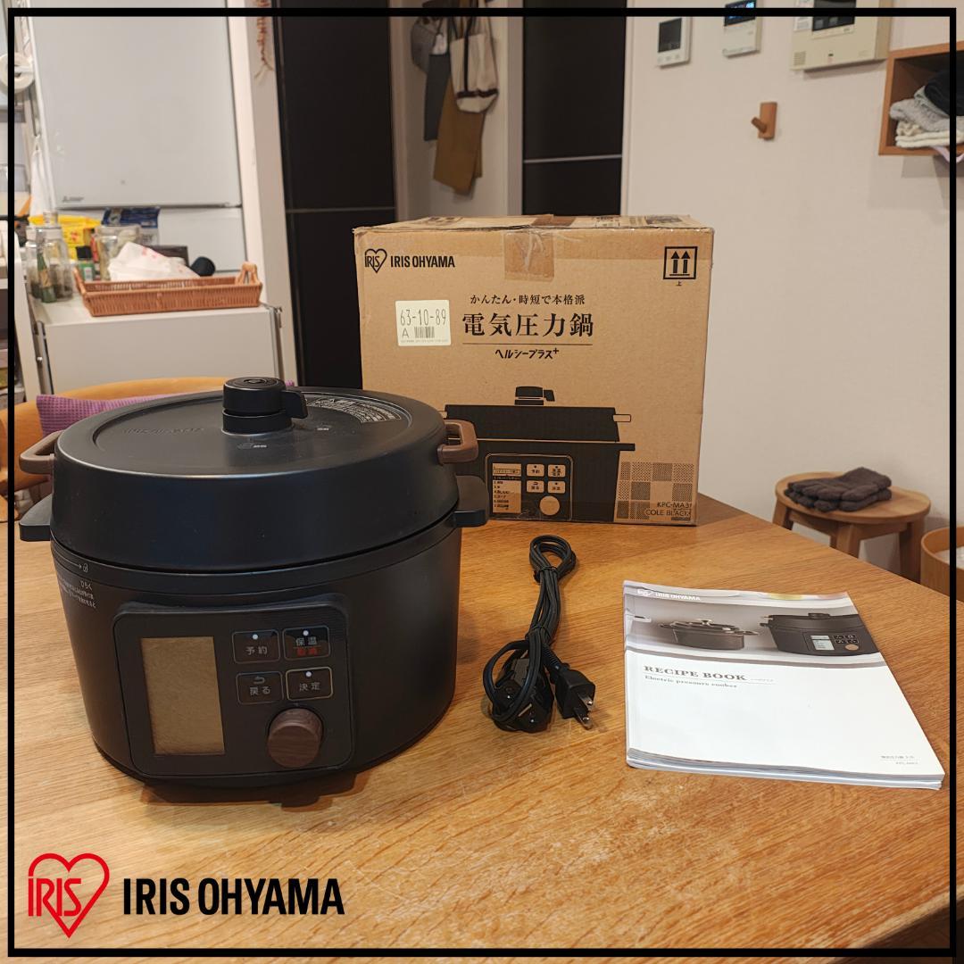 アイリスオーヤマ 電気圧力鍋 KPC-MA3-B　3L 液晶タイプ 黒