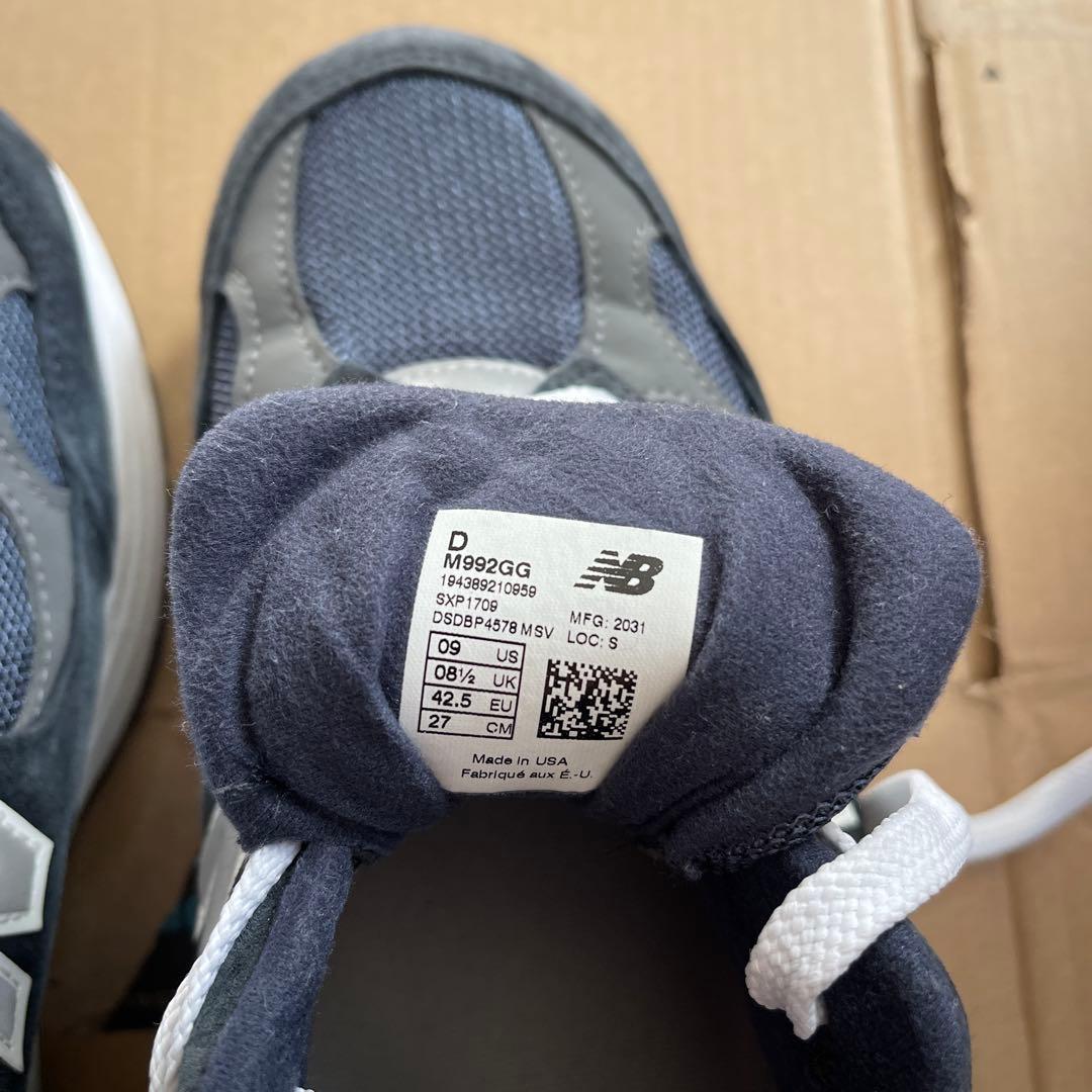 New Balance 992 992GG 27cm ネイビー