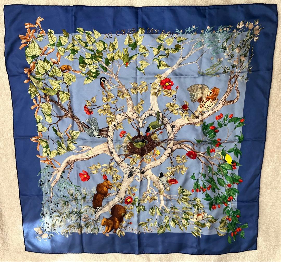 【タグ付き】HERMES シルクスカーフ