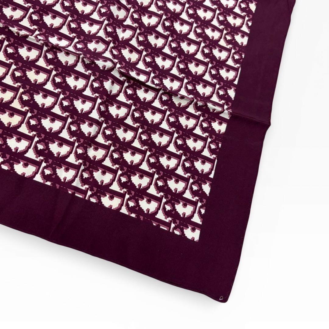 クリスチャンディオール エンジ トロッター柄 大判スカーフ スカーフ