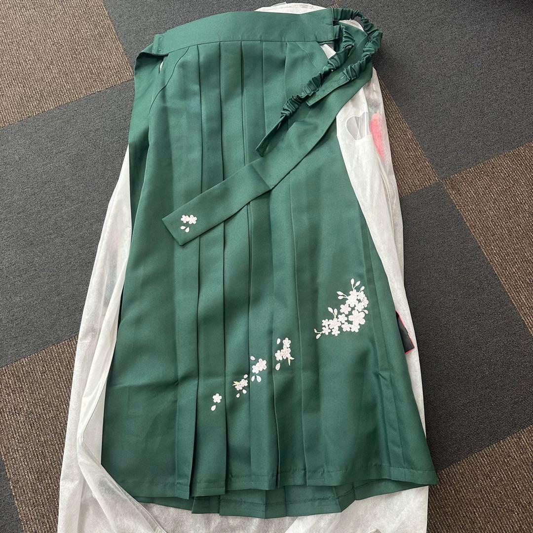 ★美品★卒業式　キャサリンコテージ 黒緑　袴セット 160cm 肌襦袢・髪飾り付