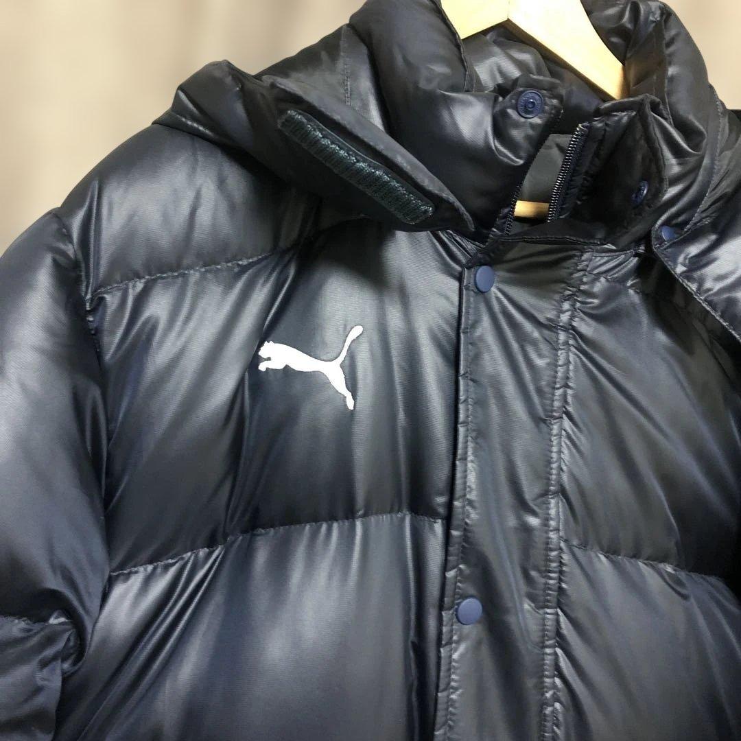 極美品✨Puma プーマ　ネイビー　 ダウン　ロングコート　ベンチコート　O