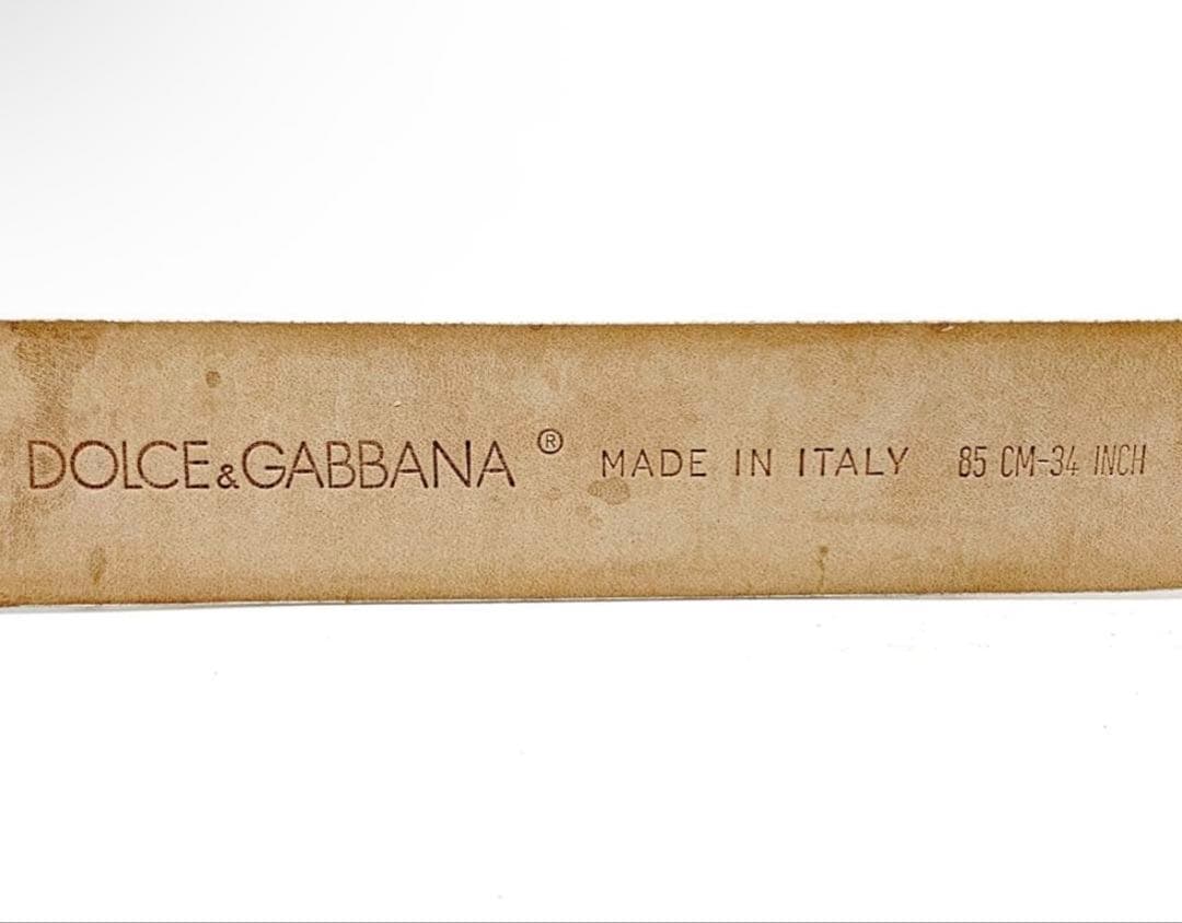 Dolce & Gabbana DGロゴベルト ホワイト 着画あり