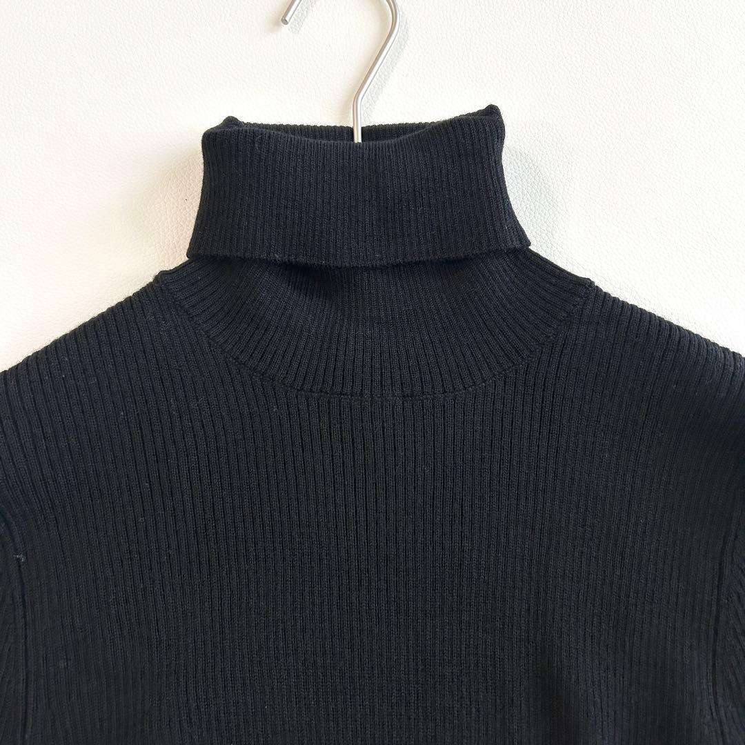 BLUE LABEL✨タートルネック ノバチェック リブニット ブラック　38