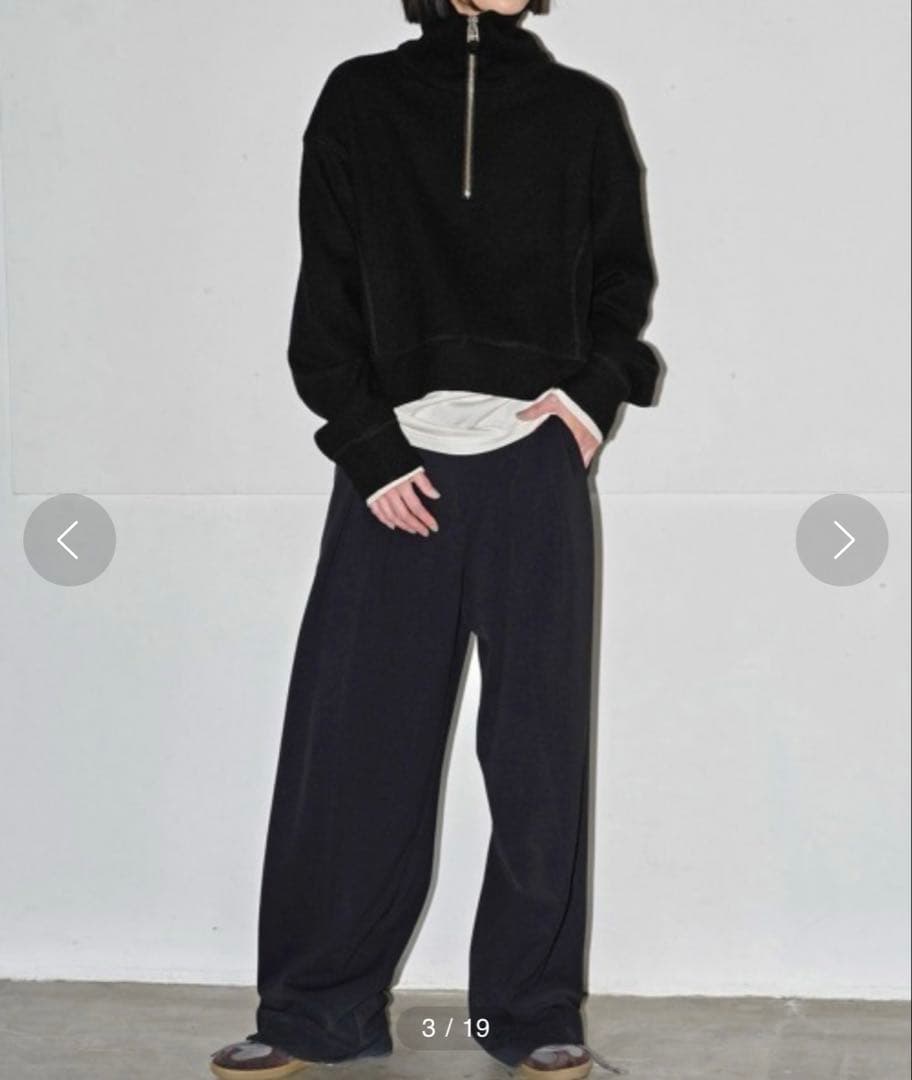 TODAYFUL ハーフジップウールプルオーバー IVR Halfzip