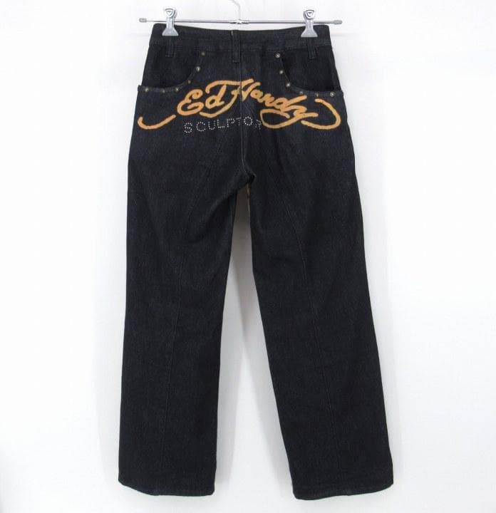 SCULPTOR×Ed Hardy Cracked Angel Denim
