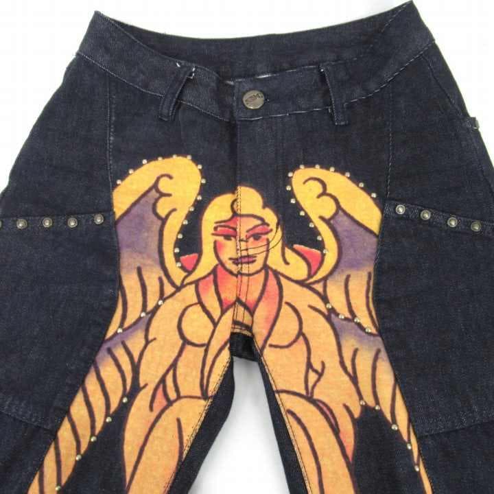 SCULPTOR×Ed Hardy Cracked Angel Denim