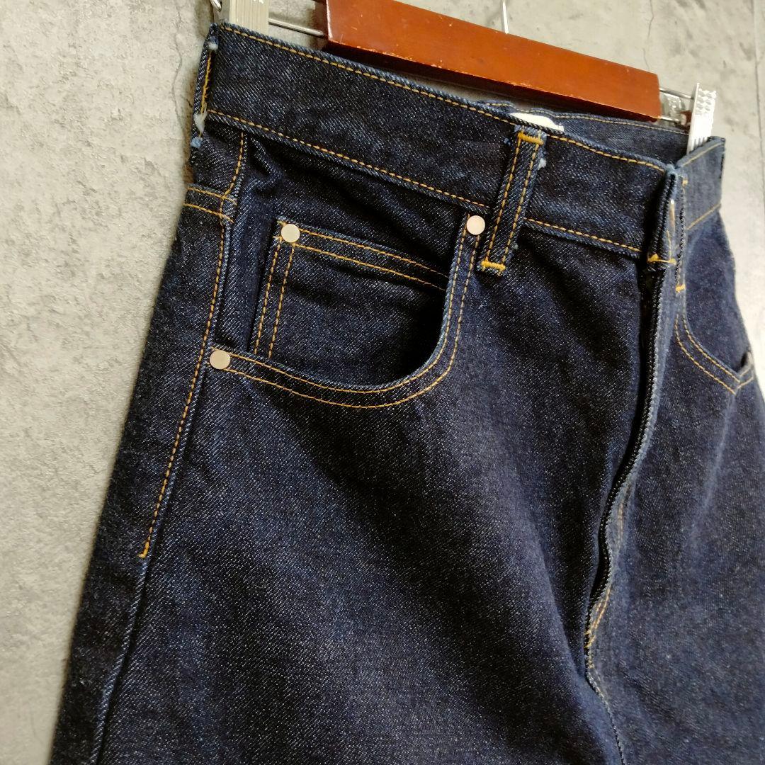 超美品　BLACK BYMOUSSY PUNA ブルー　バレルレッグ　24