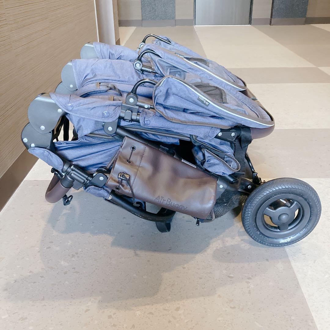 エアバギー ベビーカー ココダブル デニム ネイビー 双子 2人乗り