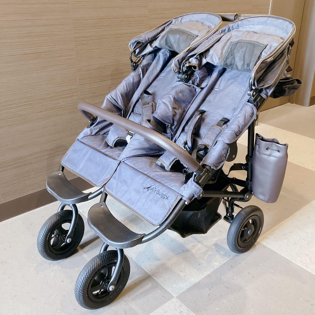 エアバギー ベビーカー ココダブル デニム ネイビー 双子 2人乗り