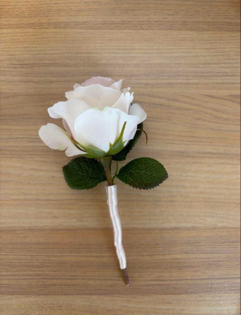 ピンクの造花バラ ウェディングブーケ