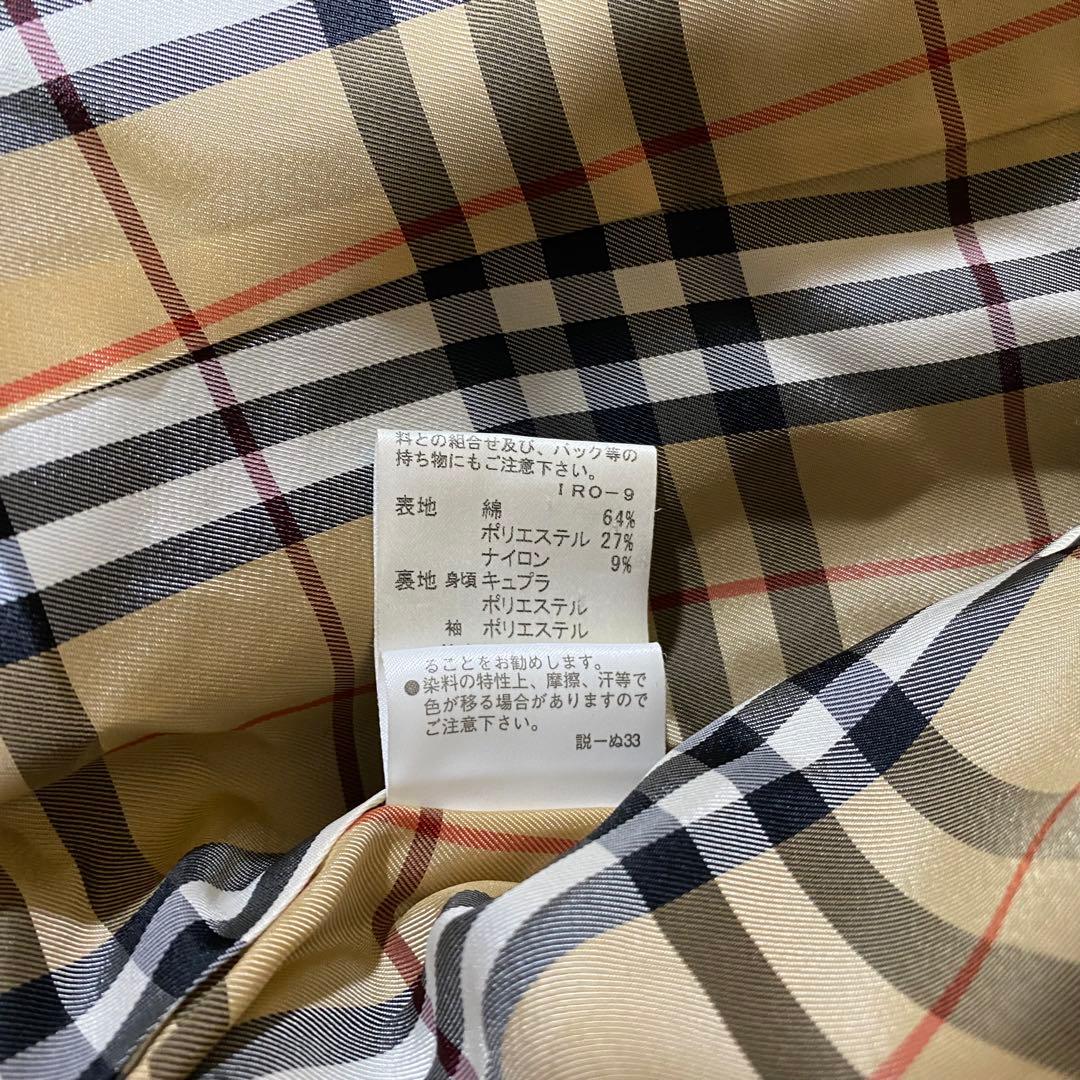 BURBERRY BLUELABELノバチェック Ｗトレンチコート 黒 ベルト付