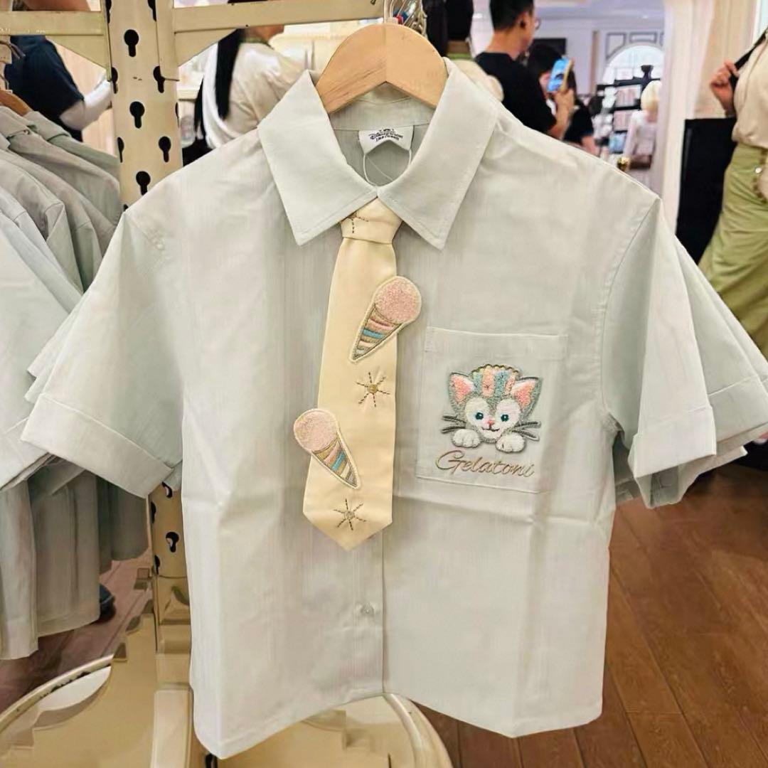 上海ディズニー　ジェラトーニ　バースデー　　誕生日　クタイ付　シャツ　半袖