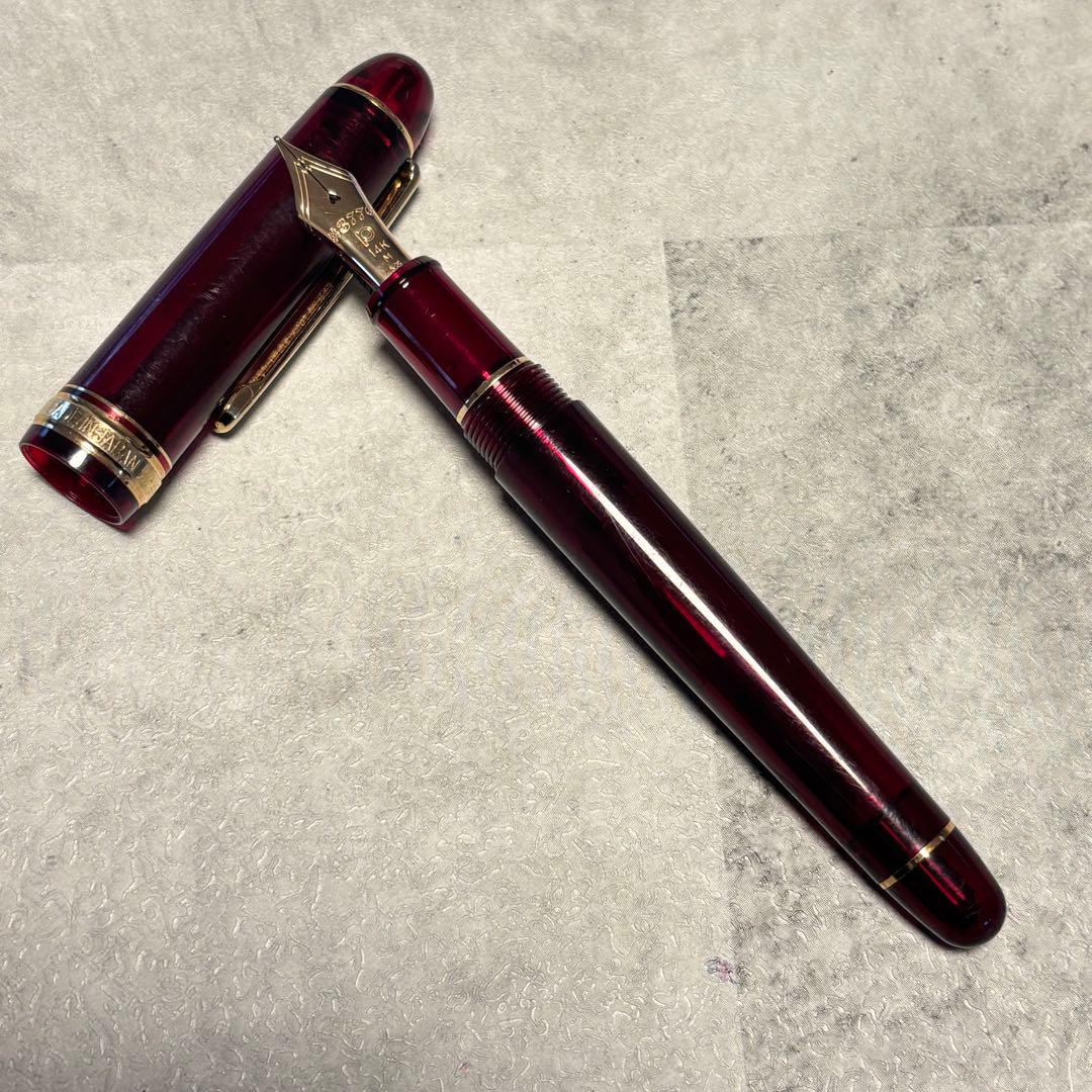 プラチナ万年筆 3776センチュリー 14k ワインレッド