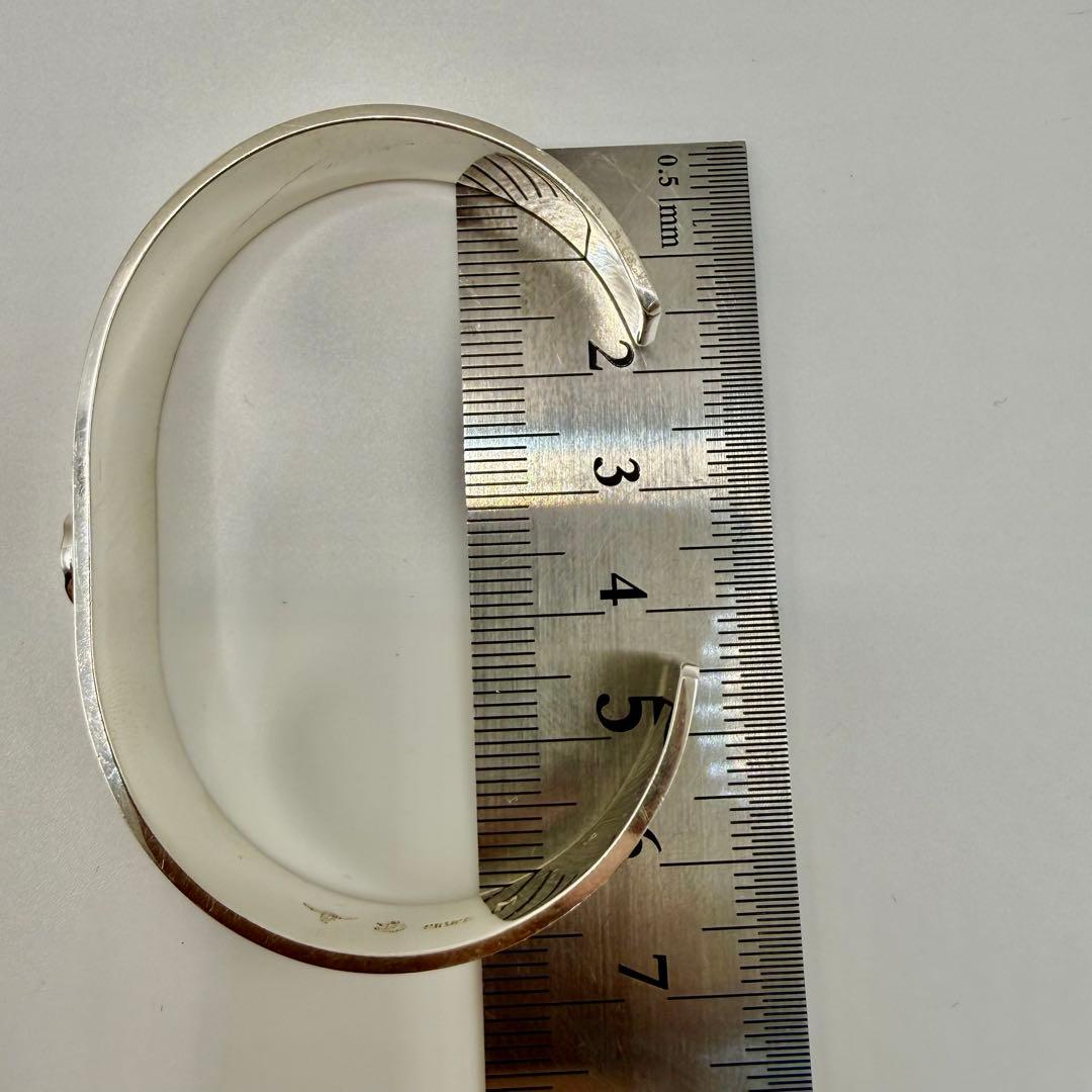 美品　タディ&キング　SVメタル付き平打ちバングル