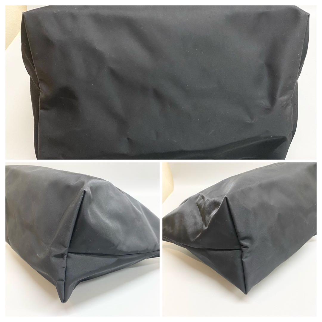 極 美品 Longchamp ロンシャン ブラック トートバッグ ナイロン