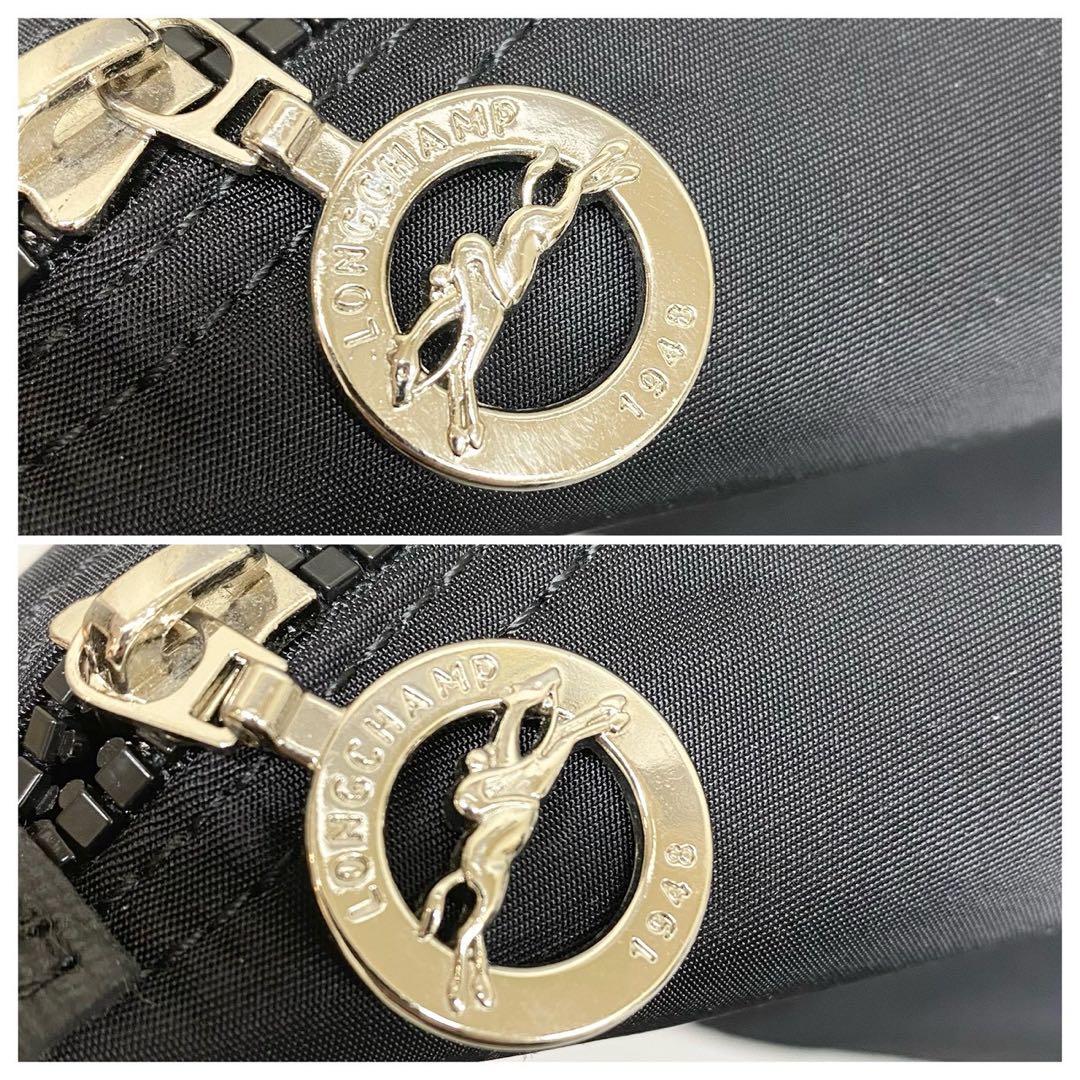 極 美品 Longchamp ロンシャン ブラック トートバッグ ナイロン