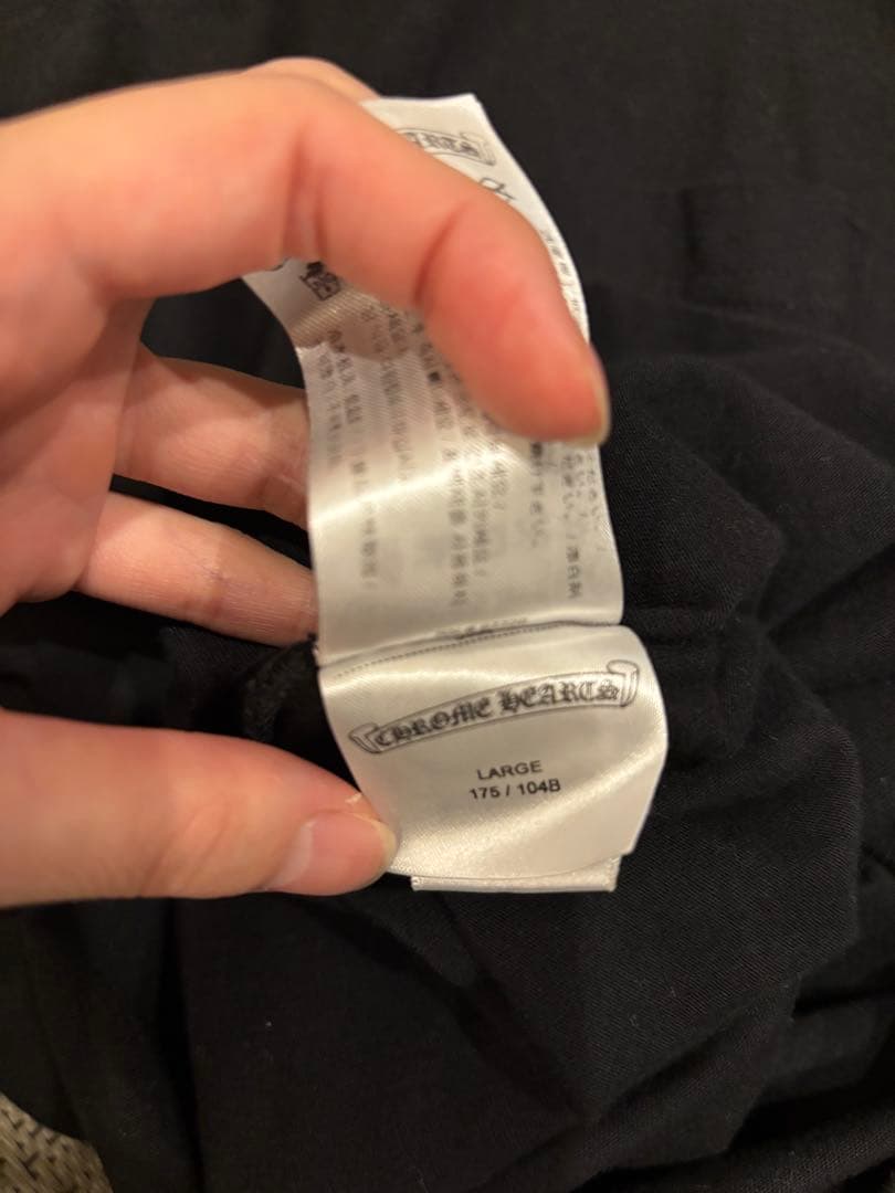 超美品 ハワイ購入 CHROME HEARTS ブラック オレンジ (L)ロンT