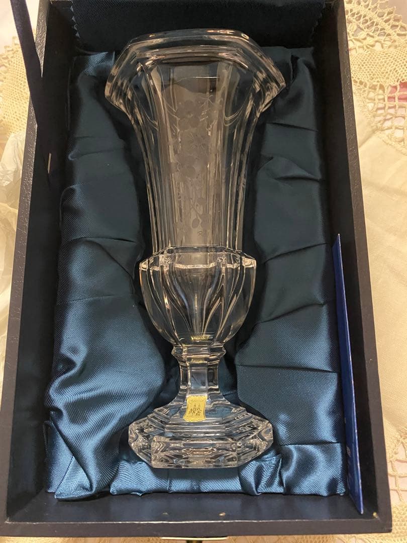 マイセンクリスタル　ゴブレット型フラワーベース(未使用、実家保管品)