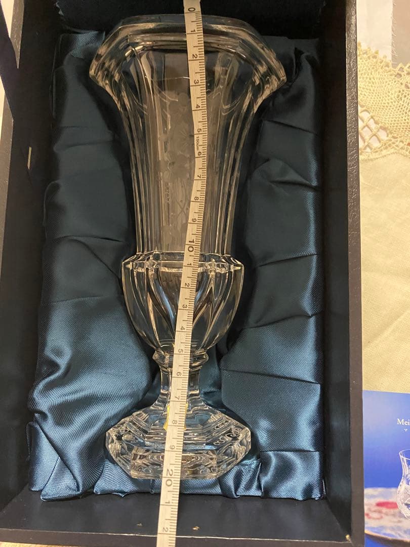 マイセンクリスタル　ゴブレット型フラワーベース(未使用、実家保管品)