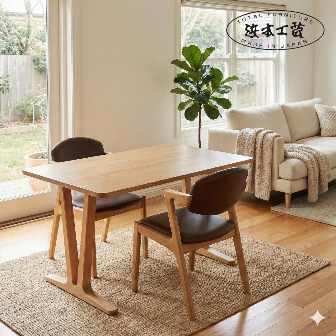 【最終価格】浜本工芸 ダイニングチェア 肘付き オーク材 無垢 高級家具 ①