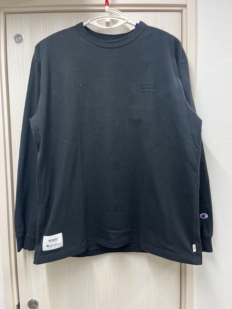 Champion WTAPS X-LARGE ブラック長袖カットソー