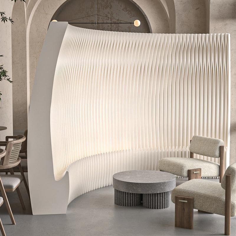 パーテーション間仕切り高さ2ｍ長さ4ｍ-5ｍ組立不要ついたて目隠し区切り屏風