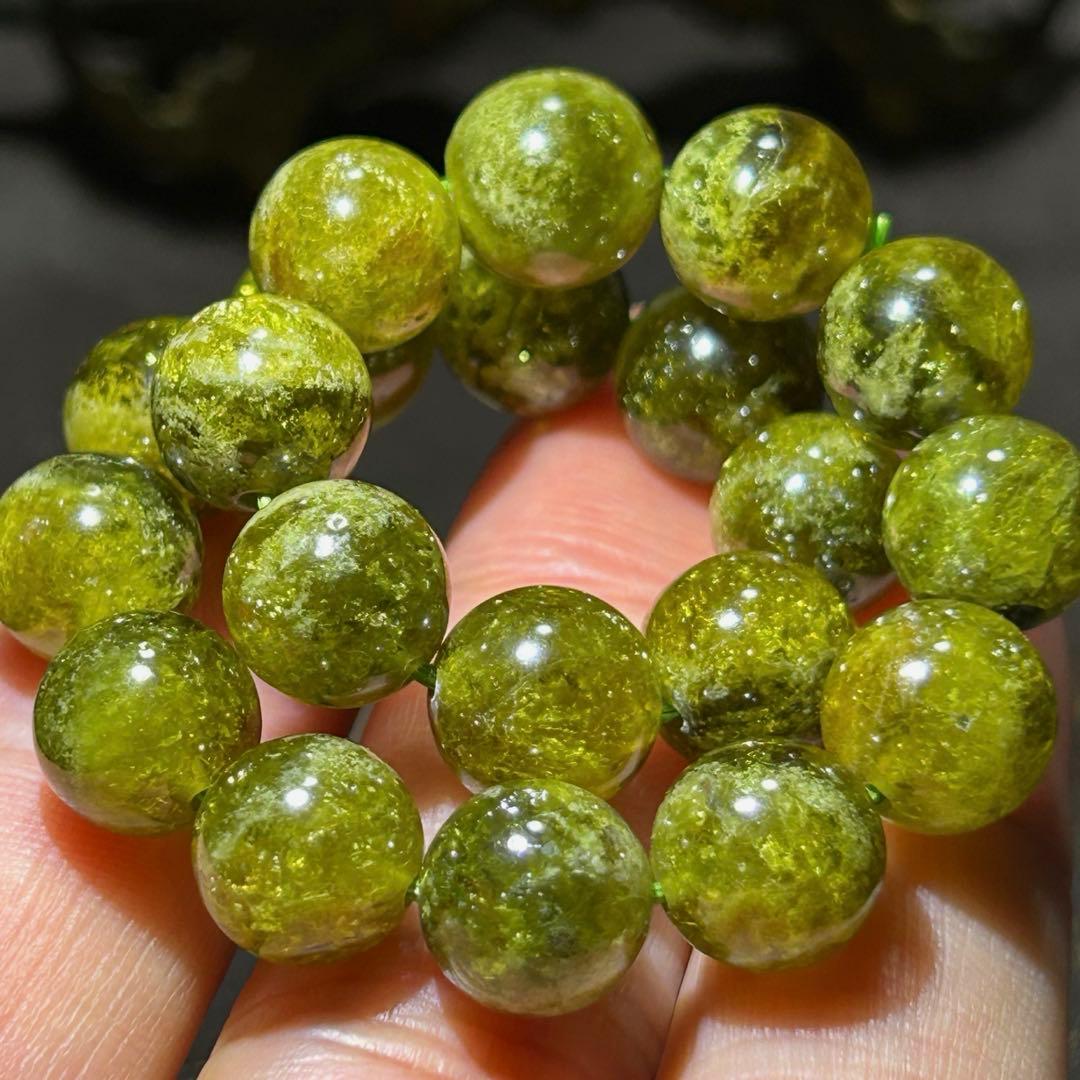 ☆高級品質！福徳弁天宝珠⑧！ツァボライト！グリーンガーネット ブレス