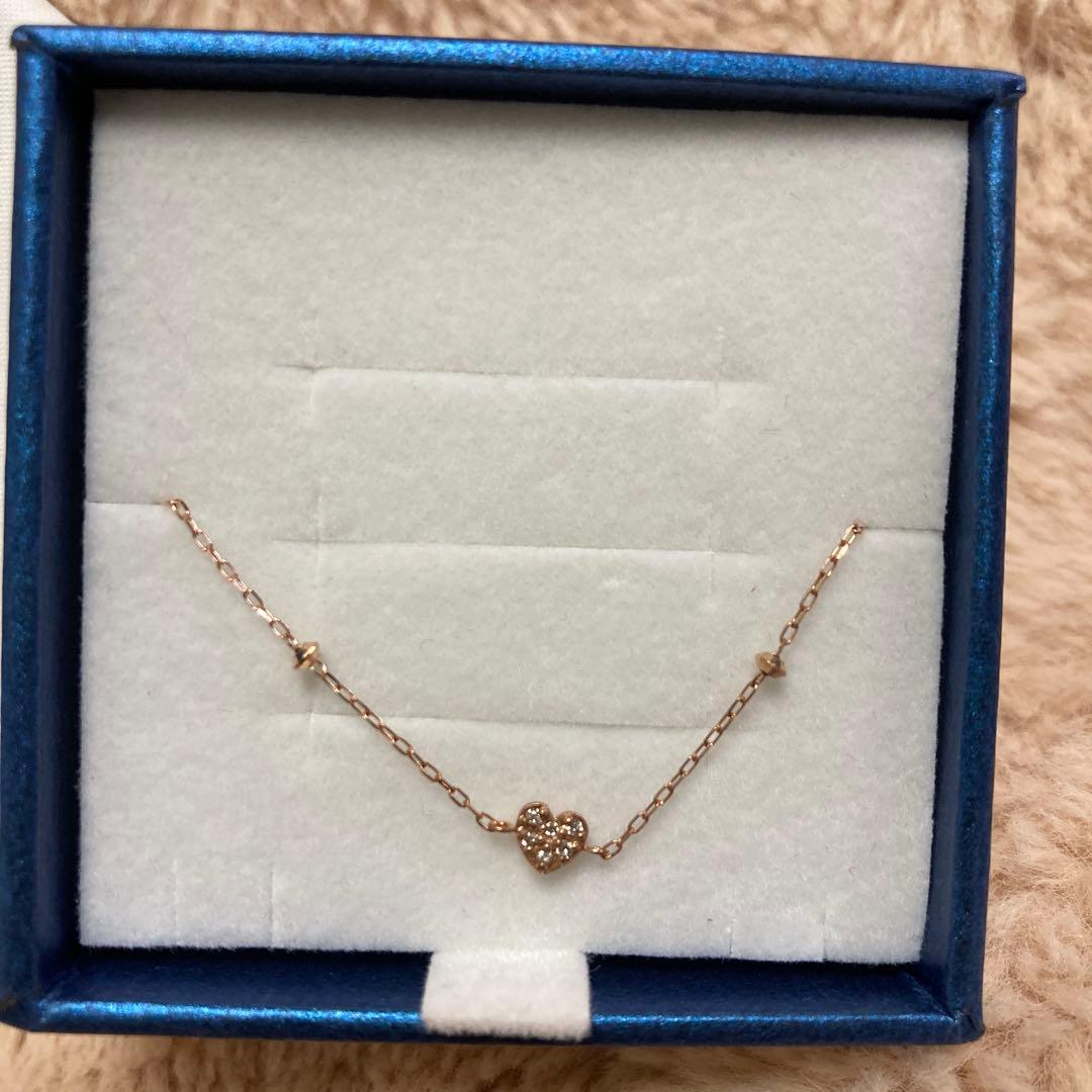 4℃ K10 ハートモチーフブレスレット