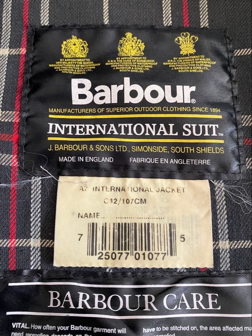 Barbour バブアー　international c42 96年製
