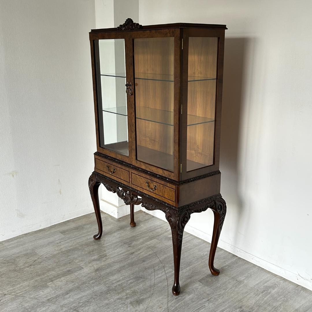 イギリス アンティーク家具 ディスプレイ キャビネット 1930年頃 775A